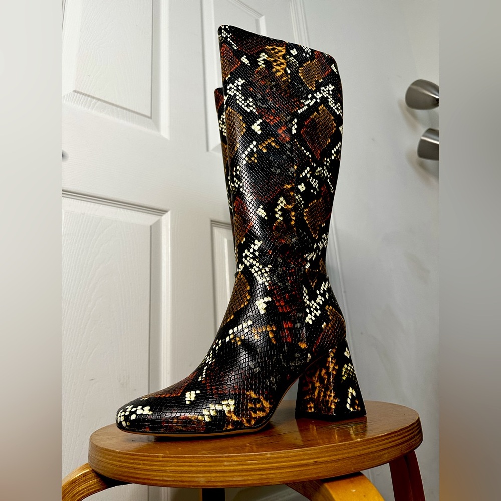 Snakeskin Print Boots-Circus by Sam Edelman-Karina Spice Multi Snake Print